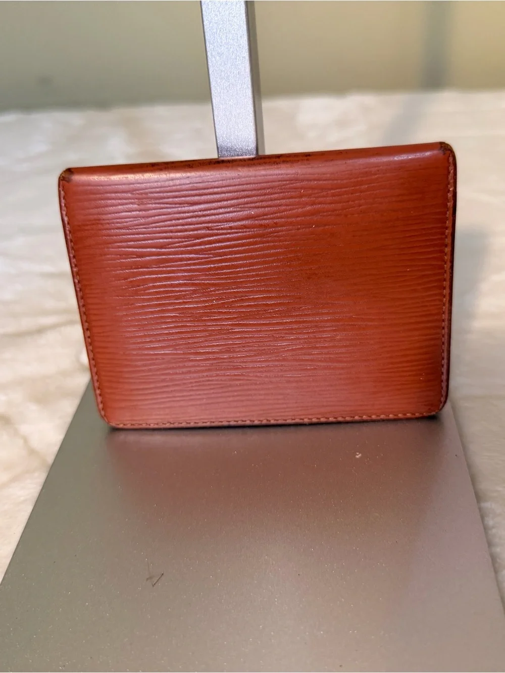Louis Vuitton Epi Leather Card Holder in Cognac Brown